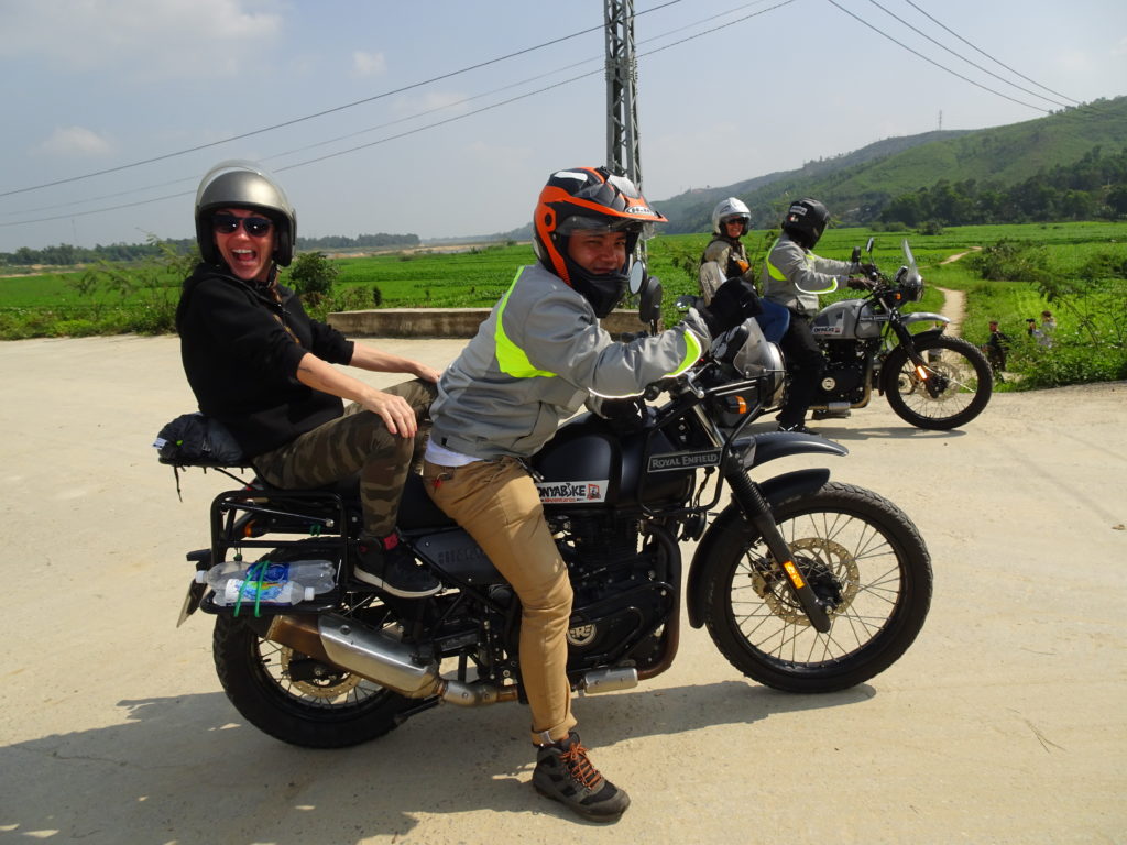 on back of the bike tours with Onyabike Adventures