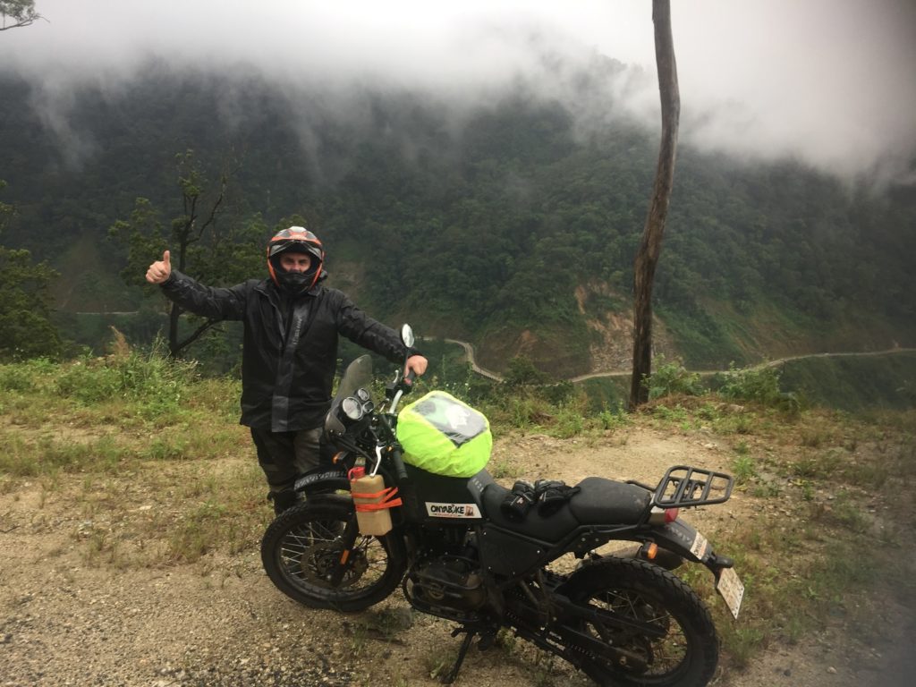 Royal Enfield Himalayan on the peak in Vietnam
