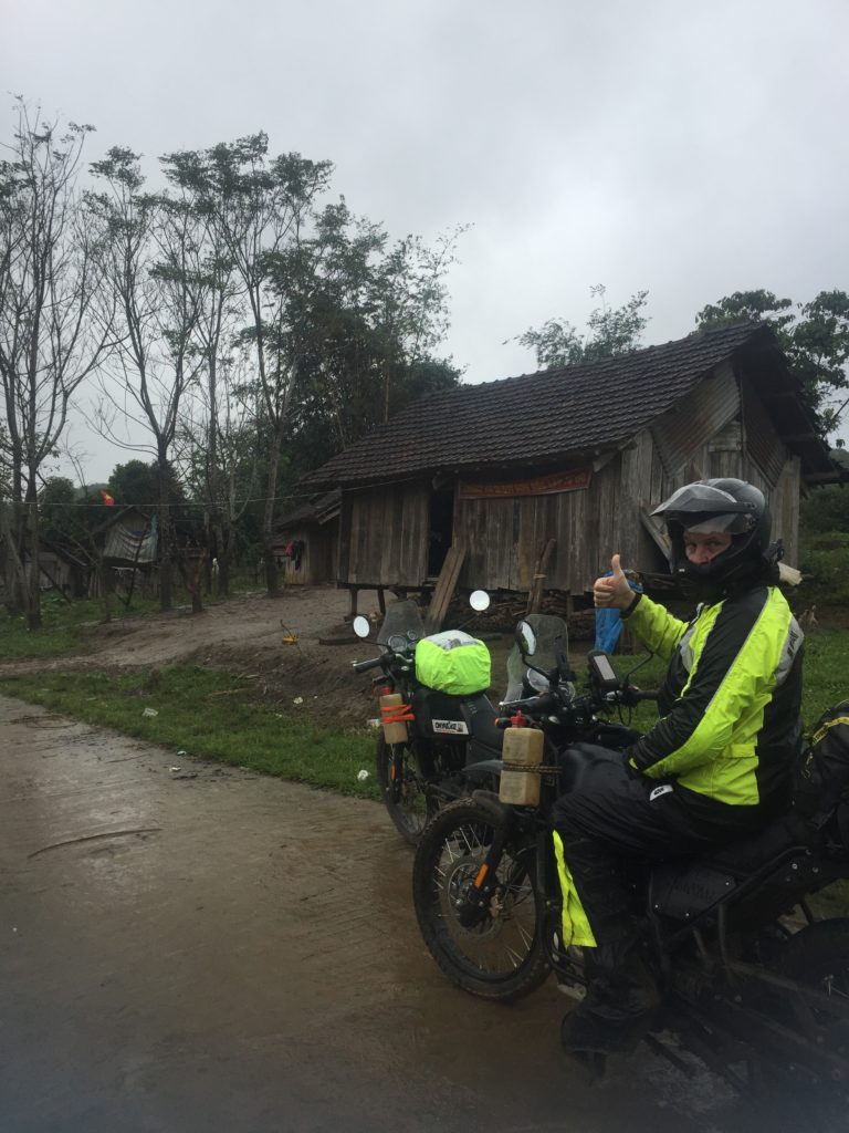 Vietnam motorbike ride on a rainy day