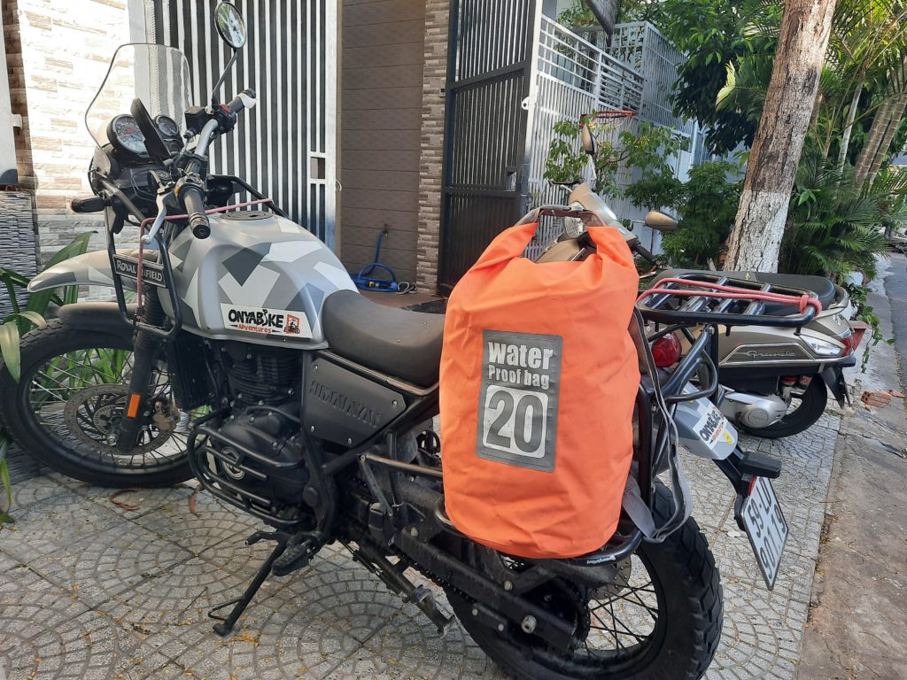 dry bag used on an Onyabike Adventures tour