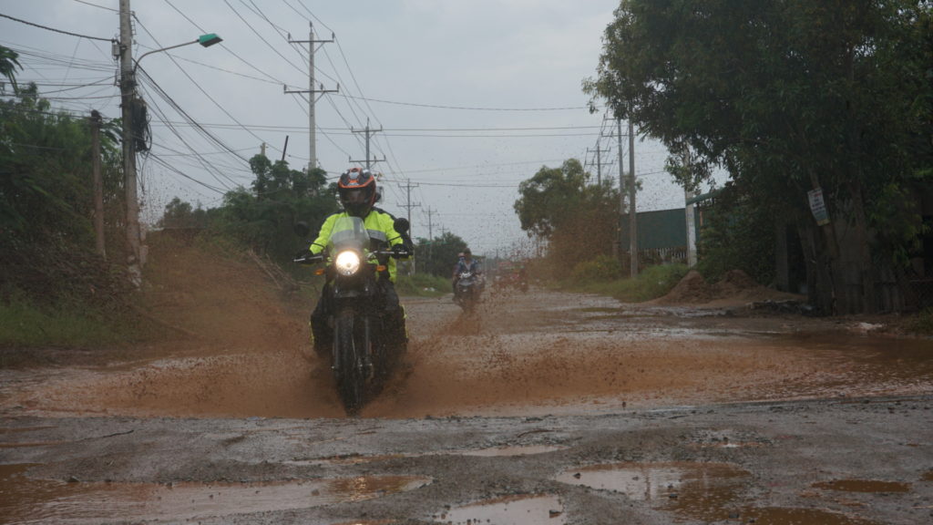 a rainy day on a motorbike in Northern Vietnam