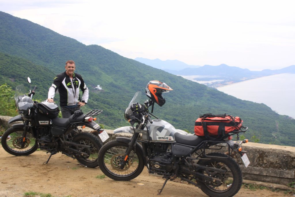 Jeff Burke of Onyabike Adventures crossing the Vietnam boarder