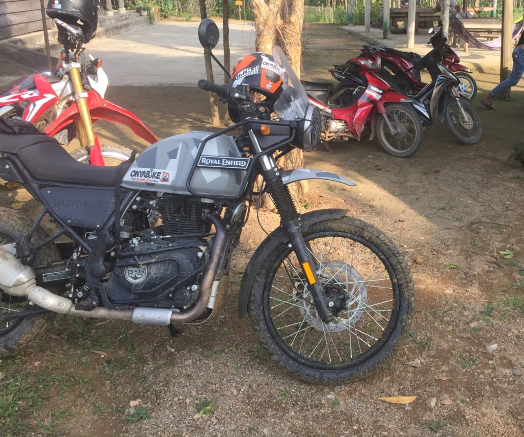 The Royal Enfield Himalayan stands in the crowd