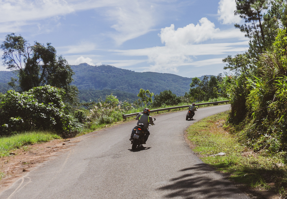 Adventure riders ride the trails in Vietnam