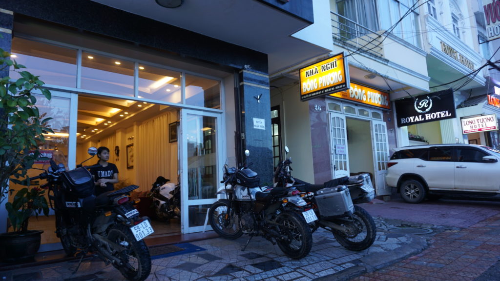 a hotel on a vietnam motorbike ride